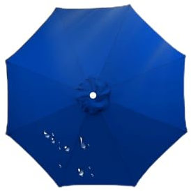 HonunGron Auvent De Remplacement pour Parasol 3.5m/3.0m/2.8m/2.7m/2.5m/2.3m/2m 6/8 Baleines, Toile De Parasol Déporté Remplacement Pour Cour, Jardin, Plage, Protection UV (Bleu Royal,8ribs-350cm)