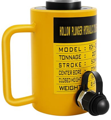 Qussse Hohlzylinder 20T 60mm Hub Hydraulikzylinder Hohlkolbenzylinder Einzelwirkender Hohlzylinder Single Acting Hydraulic Ram Cylinder für Gebäude und Brücken