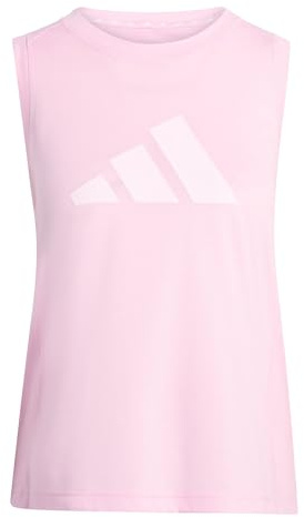adidas Women's Train Essentials Big Performance Logo Training Tank Top, True pink/Clear pink, XL