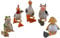 5 Stück Kantenhocker, Kantensitzer, Balkonsitzer, Terassenhocker, Dekofiguren, Gartenfiguren, Teichfiguren, Sitzfiguren, Tierfiguren, Dekotiere, Tiere aus Keramik, 5er Set, B/H: 8/13 cm