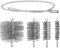 Ofenrohrbürste Set 4 Stück, 30/50/80/150 mm Ofenrohrbürste mit Schubstange und 1m Stahldraht Ofenrohrbürste Schornsteinbesen Set für Schornstein Kamin Ofenrohr Rauchrohr Reinigung
