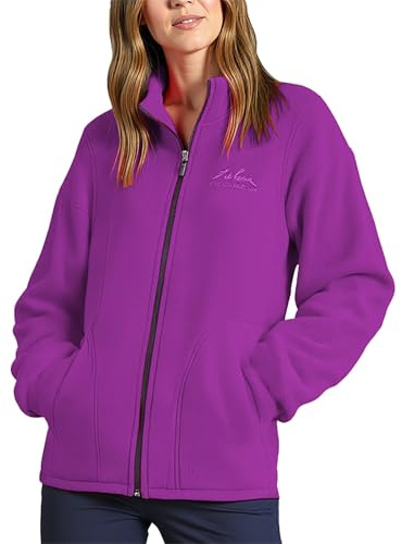 Felpe da donna in pile con cerniera intera, giacca leggera da donna in micropile, giacca casual a maniche lunghe, felpa spessa con tasche, felpa oversize per autunno inverno, da indossare tutti i