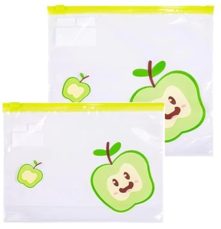 Bosiyrggrl Reusable Food-Grade Transparent Storage Bag Seal Container with Fruit and Vegetable Storage Bag L+M