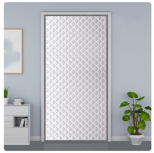 Thermo-Vorhang Tür Winter 90x200cm, Kälteschutz Wärmeschutzvorhang für Garage Haustür Balkontür Wohnzimmer, Wasserdicht, Winddicht, Schalldämmung Energieeinsparung(85x195cm)
