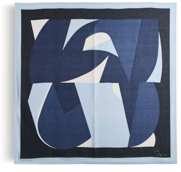 OPUS Damen Tuch | ATIELL gewebtes Halstuch mit kunstvollem Print water blue, 0