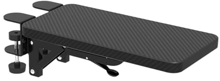 Arm Rest for Desk Extender, 90° Foldable Table Extender, 30 * 15cm Clamp On Computer Arm Rest for Desk, Ergonomic Elbow and Wrist Support Tray, for Home and Office
