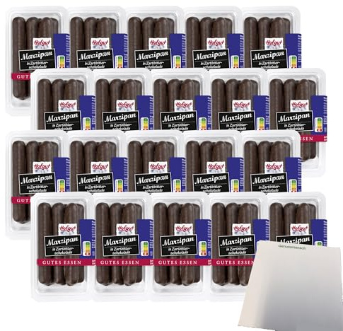 usy Bundle für Hofgut Marzipanstangen Zartbitter VPE (20x100g Dose) + usy Block