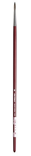da Vinci Oil & Acrylic Series 1640 Oil Paint Brush, Round Russian Black Sable, Size 10 (1640-10)