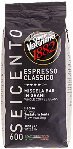 Vergnano Classico 600, Espresso ganze Bohne, dunkle Röstung, 1000 g