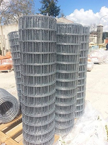 Rouleau de 25 m de grillage électro-soudé zingué 50 x 75 h 150