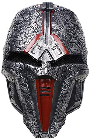 Xcoser Cosplay Kostüm Maske Dunkel Grau Harz Helm Film Verrücktes Kleid Replik für Erwachsene Halloween Zubehör