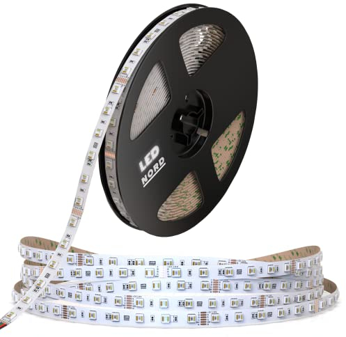 LED RGB CCT RGBW CW WW Streifen RGB+CCT Farbwechsel Weißwechsel Bunt 24V 60leds selbstklebend mit Warmweiß 5050, 5m Rolle, Kaltweiß Strip