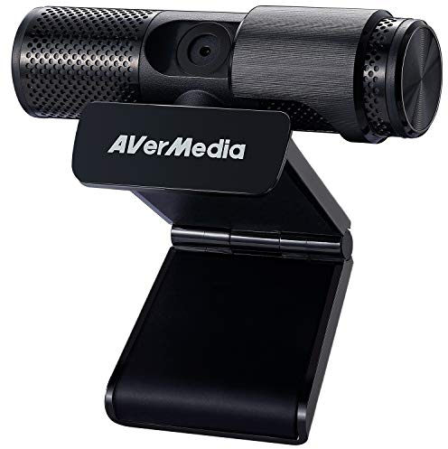 AVerMedia Live Streamer WEBCAM 313: Full HD 1080p, dos micrófonos incorporados, pestaña de seguridad y giro 360º, óptimo teletrabajo, videoconferencias