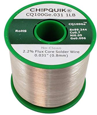 Germanium Doped Solder Wire Sn/Cu0.7/Ni0.05/Ge0.006 No-Clean .031 1lb