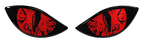 BIKE-label Reflex Aufkleber 3D Böse Augen für Auto Motorrad Helm rot 910065