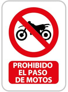 Lot de 10 panneaux d'interdiction de passage de moto - Dimensions : 14,85 x 21 cm - Panneau en PVC de 3 mm - Durable et économique.
