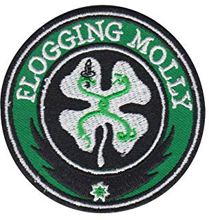 SigitasTrading Flogging Molly Folk Punk Rock Aufnäher Besticktes Patch zum Aufbügeln Applique