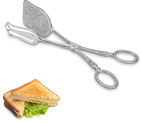 Buffet Serving Tong,9.1inch Serving Cooking Tong Zinc Alloy Salad Tong Kitchen Cake Bread Tong for Frying, Cooking, Clipping Toast Bread