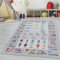 Kinderteppiche für Kinder Alphabet Buchstaben Zahlen Tiere Spielteppich Waschbar Jungen & Mädchen Teppich für Kinderzimmer Babyzimmer Spielzimmer Teppich Farbe: Grau, Grösse: 120 x 170 cm