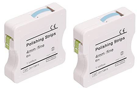 Zahnpolierstreifen, Zahnschleif-Finishstreifen, Schleifen, Schleifen, Tiefenreinigung der Zähne, Zahnpflege, Aufhellung der Zahnoberfläche, Zahnmedizin für Zahnarzt, 2 Stück, Blau