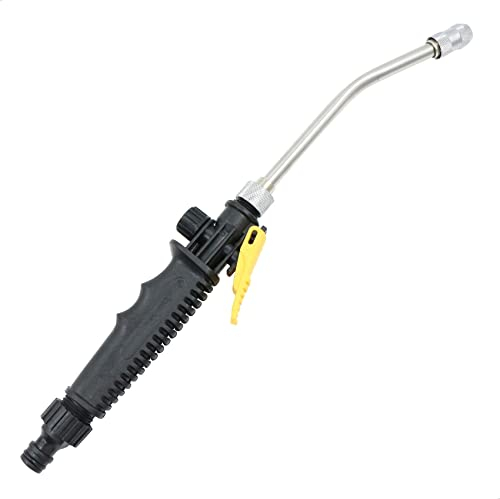 Pistola Agua Alta PresióN Pulverizador - Pistola Alta PresióN Manguera JardíN Pulverizador Duradero ExtraíBle 38 Cm Pistola Lavado Coche Pistola Varilla Ajustable 1 Unidad Color Negro