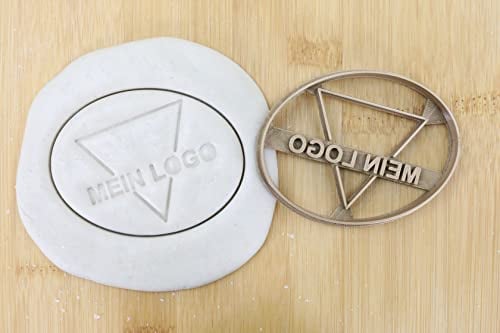Logo Customized Keksausstecher nach eigener Vorlage, für Plätzchen und Fondant (personalisiertes Geschenk) ca. 8cm