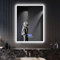ELEGANT 800x600mm Bluetooth Bathroom Mirror with Shaver Socket, Backlit Illuminated Wall Mounted Vanity Mirror with Demister Pad, Dimmable Touch Switch Control Smart LED Bathroom Light Mirror