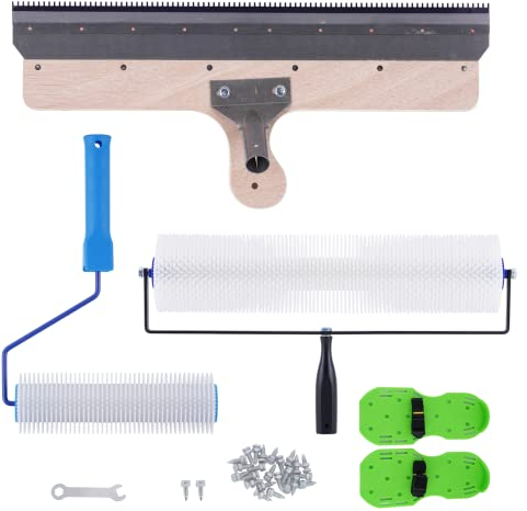 Zement Selbstnivellierwerkzeug Kit Epoxy Bodenfarbe Werkzeug Bauwerkzeuge mit Spike Schuhe Roller Blasen entfernen