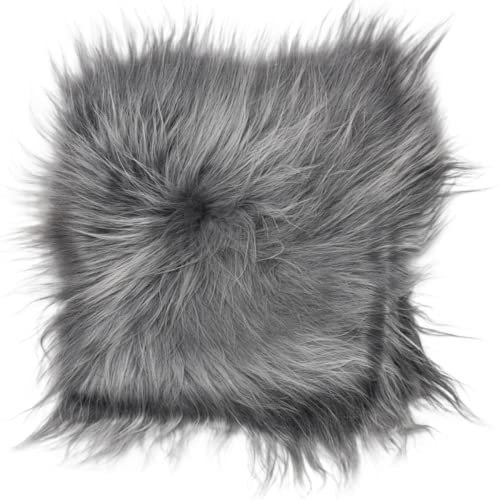 Maison Sitzkissen aus isländischem Schaffell, Grau