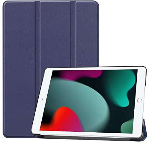 BASEY Hülle für iPad 8 10.2 (2020) Schutzhülle Hülle - iPad 8 10.2 (2020) Hartschalen-Hülle iPad 8 10.2 (2020) Tablethülle Schutz - DonkelBlau