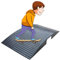 Mobility Ramp For Wheelchair/Scooter - Wide Rubber Bridge Threshold For Driveway/Shed/Patio Sliding Door & Doorways.
