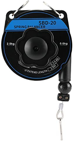 PUMPIE Federzug Einziehbarer Federzug, Versenkbare Werkzeughalter Aufhänger Kapazität Stahldrahtseil Zum Aufhängen Werkzeugen Aufhängen Von Montageleine (Size : 0.6-2.0kg)