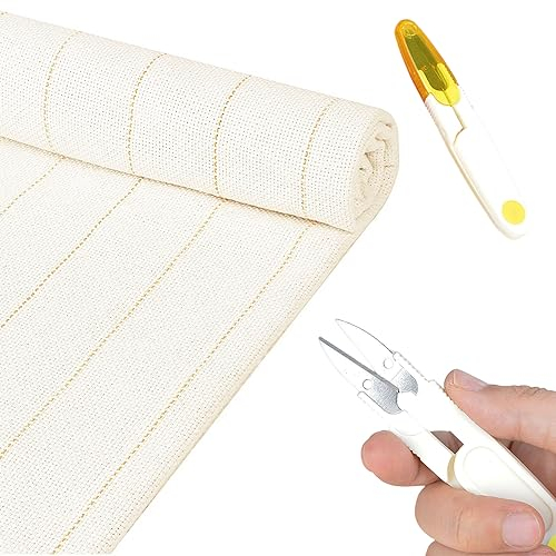 150 cm x 100 m Tufting-Tuch, Overlock-Tufting-Tuch, Haupt-Tufting-Tuch, Stützstoff Stanznadel, Nadelarbeitsstoff für Teppich, Nadellocher, Kreuzstich, Stickerei, Quilten Stoff Material