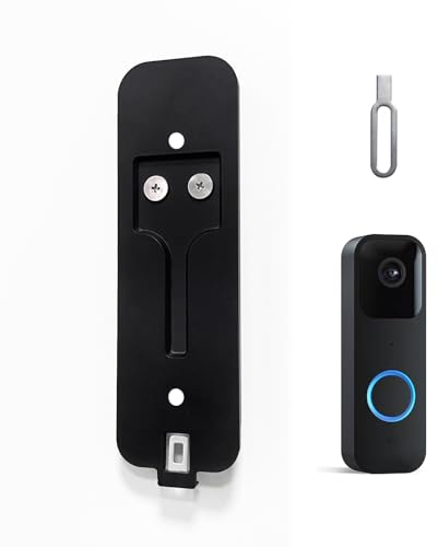 Blink Doorbell Backplate Replacement, Upgrade Blink Doorbell Camera Mount, Replacement Mounting Plate with Blink Key Tool Compitiable with Blink Doorbell (1 pack black)