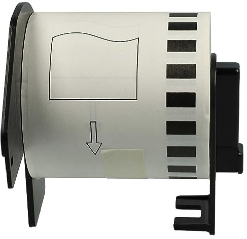 vhbw Etiketten-Rolle 62mm x 15,24m kompatibel mit Brother P-Touch QL 600, QL 600 B, QL 600 G, QL 600 R Etiketten-Drucker - Selbstklebend