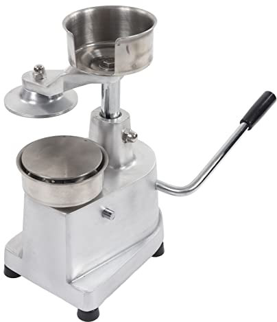 Burgerpresse Patty Maker, Hamburger Patty Manuelle Maschine Aluminium Edelstahl Burgerpresse Fleischmaschine Formmaschine mit 500 Pergamentpapieren Zum Grillen (Durchmesser 150 mm)
