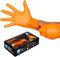 RZ TOOLS GUANTI IN NITRILO DIAMANTATO ARANCIE - I guanti in nitrile PIÙ RESISTENTI sul mercato - SENZA LATTELE - RIUTILIZZABILI (Taglia M Arancione Confezione da 100)