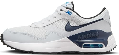 Nike Air Max Systm (Gs) Low Top Schuhe, White/Thunder Blue-Football Grey, 36.5 EU