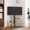 ZEYUAN TV-Eckregal mit 3 Ablagen für 32-70 Zoll Schwarz und Silbern, Fernsehtisch, Tv Lowboard, Fernsehschrank, Tv Bank, Tv Table, Tv Kommode - 358180
