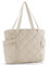 bagsmart Damen Handtasche Tote Bag Daunentasche, 24L Große Einkaufstasche mit Reißverschluss, Mehrere Fächer für Arbeit, Reisen und Fitness, Beige