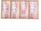 Ornamenti in legno schiaccianoci di Natale, set da 8 pezzi, rosa, 3 137,2 cm, design retrò re (B)