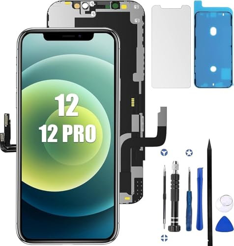 ZOETEC Screen replacement for iPhone 12, 12 Pro, FHD LCD Display COF Touch Screen Digitiser with Repair Tool Kits