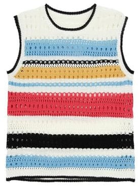 YOSUWOAI Gilet en tricot sans manches pour homme - Col rond - Col rond - Chemise tricotée - Automne - Rayé - Bloc de couleurs - Pull sans manches - Y2K - Loisirs - Vintage - Confortable, O rose., S