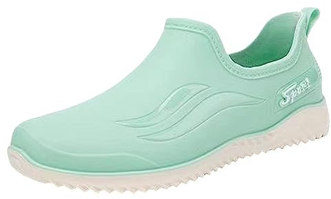 Scarpe Pioggia Donna Scarpe Donna Impermeabili Stivali Gomma Donna Bassi Scarpe Antiscivolo Donna Scarpe da Pioggia Donna Scarpe Comode Donna Scarpe Giardinaggio Donna (Green, 38)