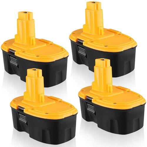 4PACK DE9096 18V 6.0Ah Replacement for Dewalt 18V Battery DW9096 DE9098 DE9095 DW9095 DC9096 DE9039 DE9096 DW9098 388683-12 651034-01 Ni-Mh 6000mAh Battery for Dewalt Battery 18V
