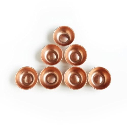 Tibetan Buddhism Copper Offering Bowls, 47mm x 15mm, Set of 7, Meditation Ritual