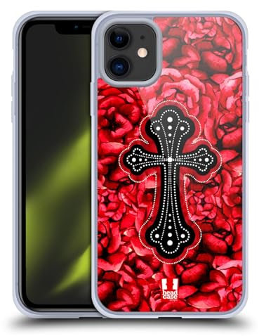 Head Case Designs Schwarzer Kreuze Lacrimosa Gelhülle [Militärischer Schutzgrad] Kompatibel Mit Apple iPhone 11 Und Kompatibel Mit MagSafe