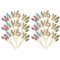 com-four® 108x Blumenstecker für Ostern - Bunte Ostereier mit Feder für Ostern zum Stecken - Osterdekoration