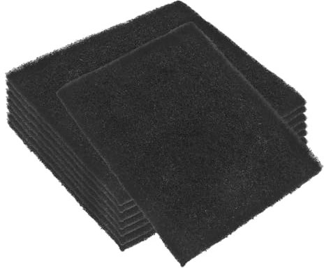 BUGUUYO 8 Stück Aktivierten Kohlenstofffilter Aktivkohlefilter Geruchsfilter Küche Ersatzfilter für Kompostbehälter verdickender Kompostbehälterfilter Baumwolle mit Aktivkohle Black