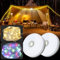 UODIR 2 Pack Camping String Lights, 10M Outdoor Lights with 8 Modes, Waterproof, Quick Storage, Type-C Fast Charging, Portable 2-in-1 Lantern & Lights for Camping, Power Outages & Patios